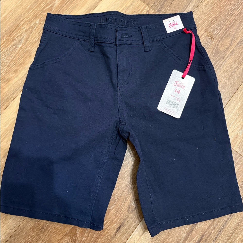 Justice Girls Navy Shorts